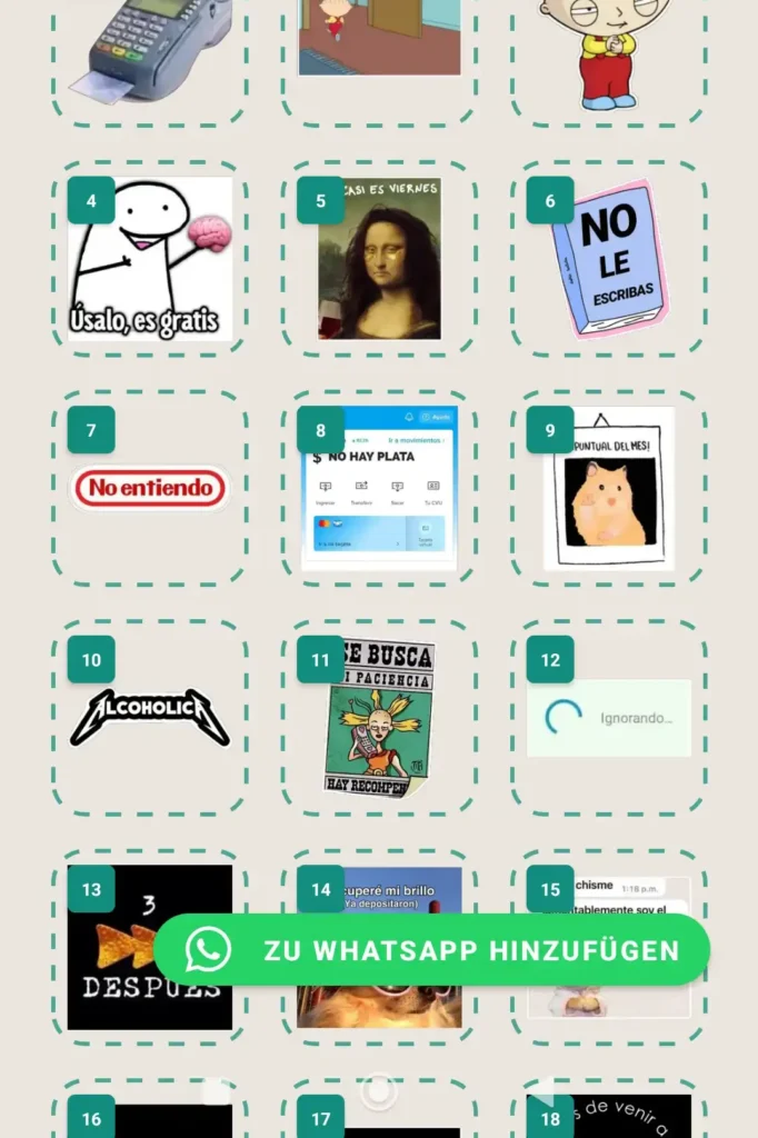 Aypanda | Dale Vida a tu Chat de WhatsApp Teléfono mostrando un chat de WhatsApp lleno de stickers, un ejemplo de la creatividad que ofrece Aypanda para la comunicación digital.